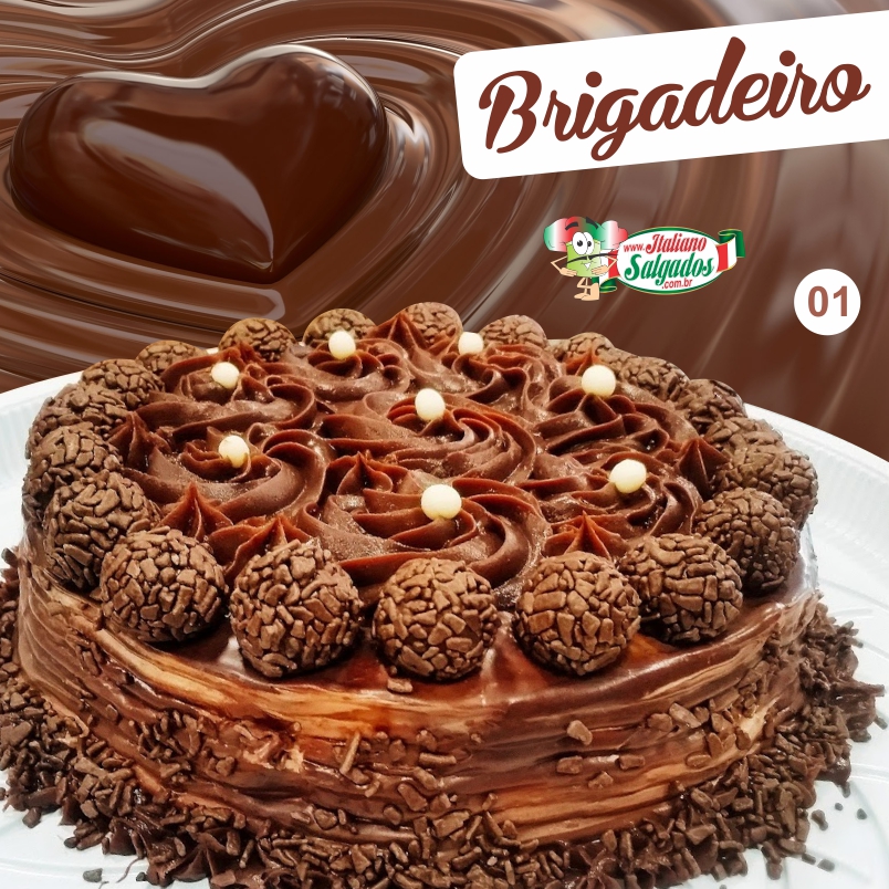Torta Bolo Brigadeiro Aniversário Festa Goiânia Italiano Salgados